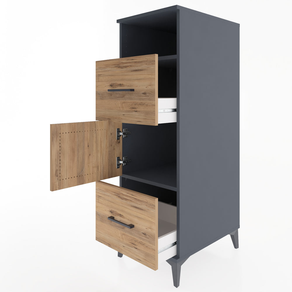 Woodntry Modular Cabinet Anthracite 44x59x122 cm Functional F32-2