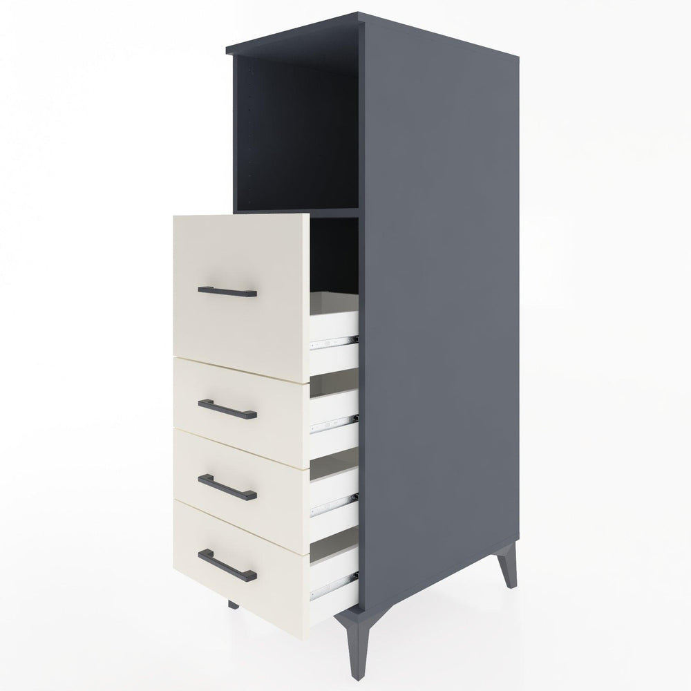 Woodntry Modular Cabinet Anthracite 44x30x122 cm with Drawers and Shelves CR82-2