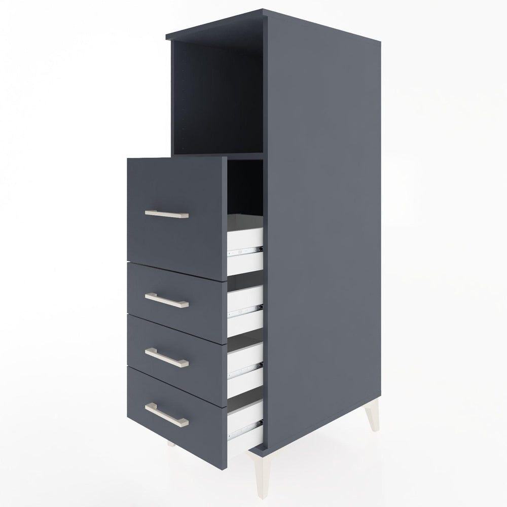 Woodntry Modular Cabinet Anthracite 44x30x122 cm with Drawers and Shelves CR82-2