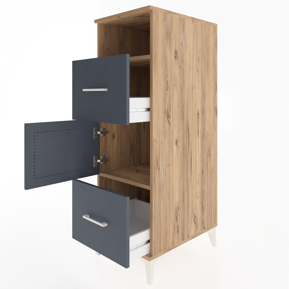 Woodntry Modüler Dolap Çam 44x59x122 cm Fonksiyonel F132-3