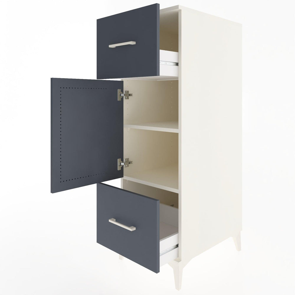 Woodntry Modular Cabinet Moonstone 44x30x122 cm with Doors and Drawers KC33-1