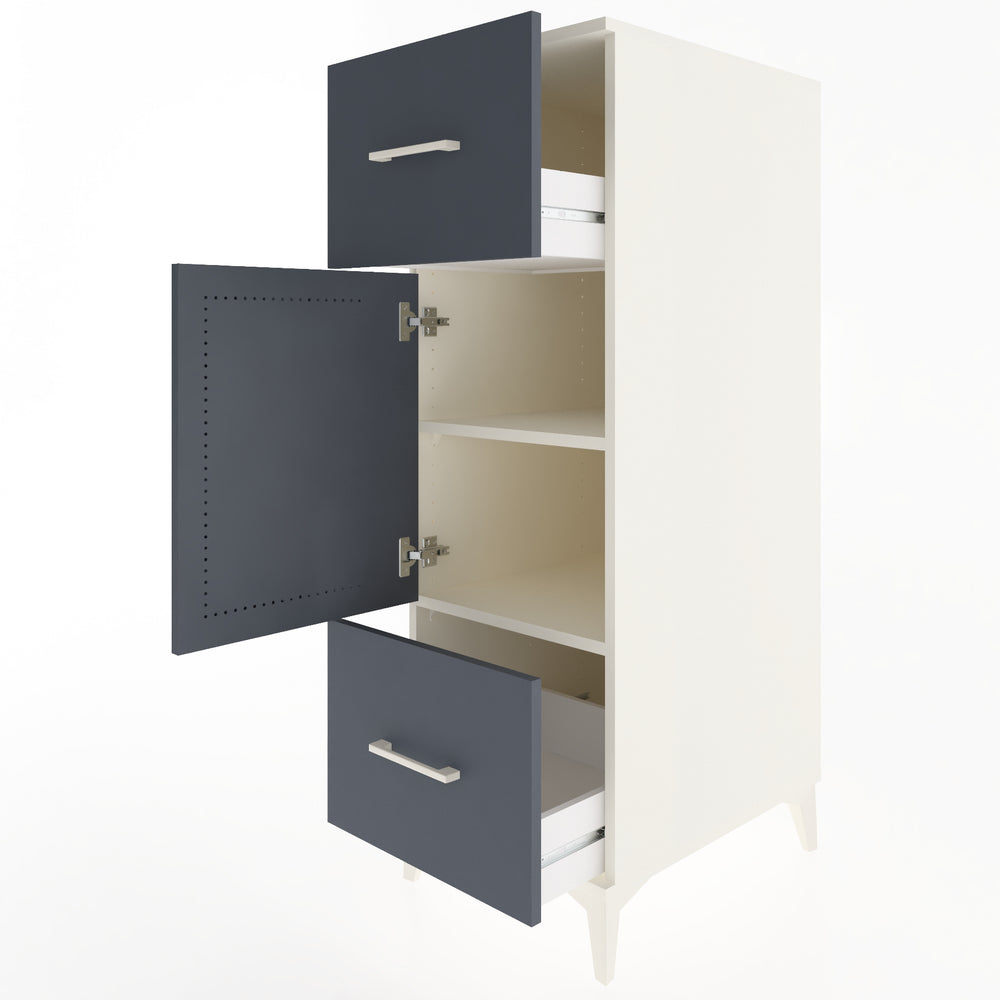 Woodntry Modüler Dolap Aytaşı 44x59x122 cm Kapaklı ve Çekmeceli KC33-1