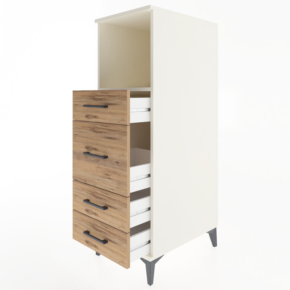 Woodntry Modular Cabinet Moonstone 44x59x122 cm with Drawers and Shelves CR83-1