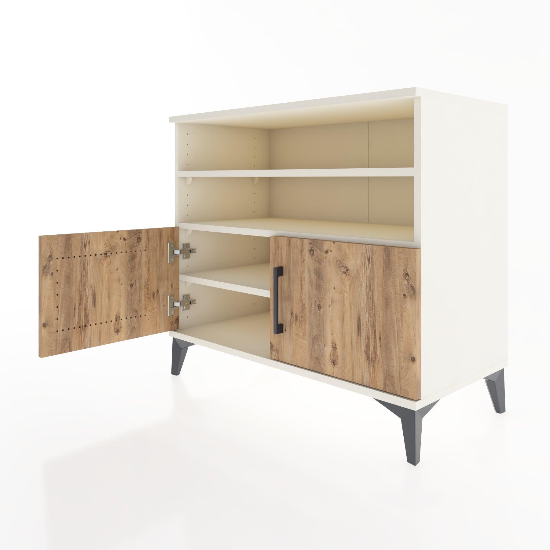 Woodntry Modüler Şifonyer Aytaşı 88x44x68 cm Kapaklı ve Raflı KR33-1