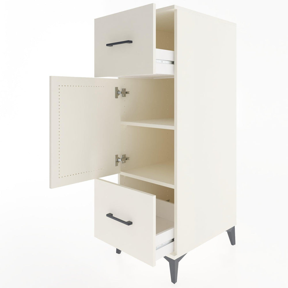 Woodntry Modular Cabinet Moonstone 44x30x122 cm with Doors and Drawers KC33-1