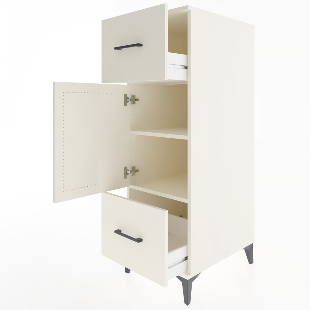 Woodntry Modüler Dolap Aytaşı 44x59x122 cm Kapaklı ve Çekmeceli KC33-1