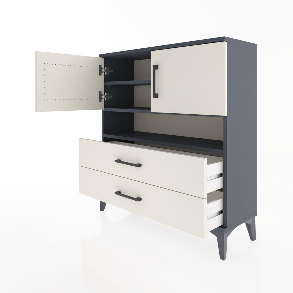 Woodntry Modüler Şifonyer Antrasit 88x30x84 cm Fonksiyonel F33-2