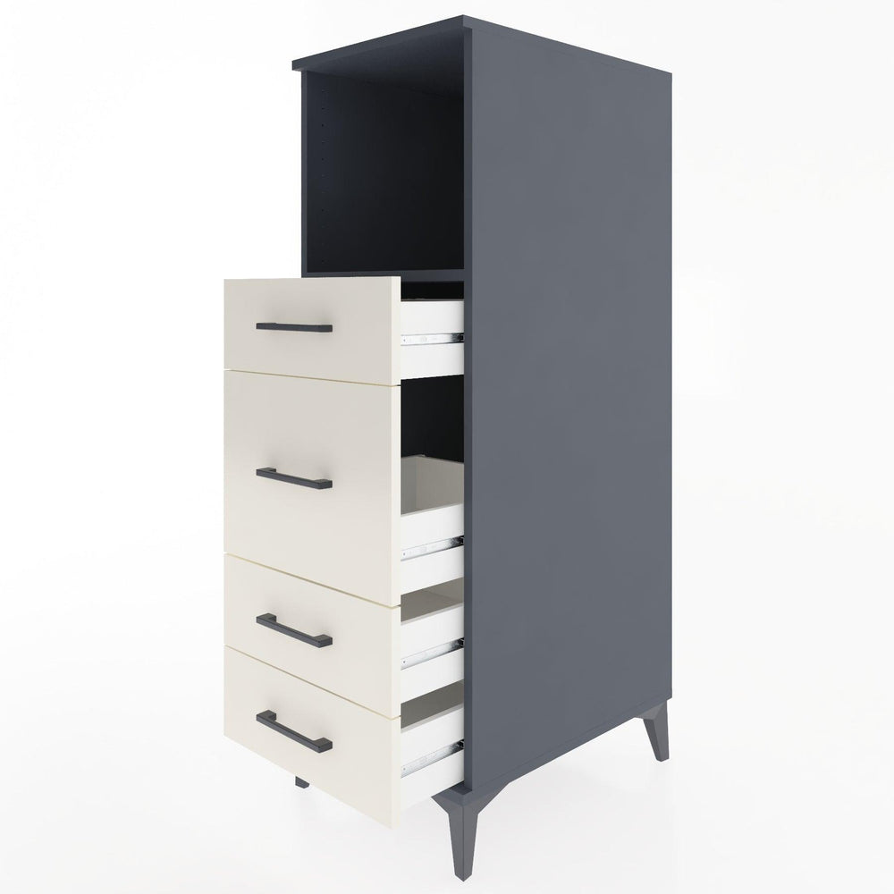 Woodntry Modular Cabinet Anthracite 44x30x122 cm with Drawers and Shelves CR83-2