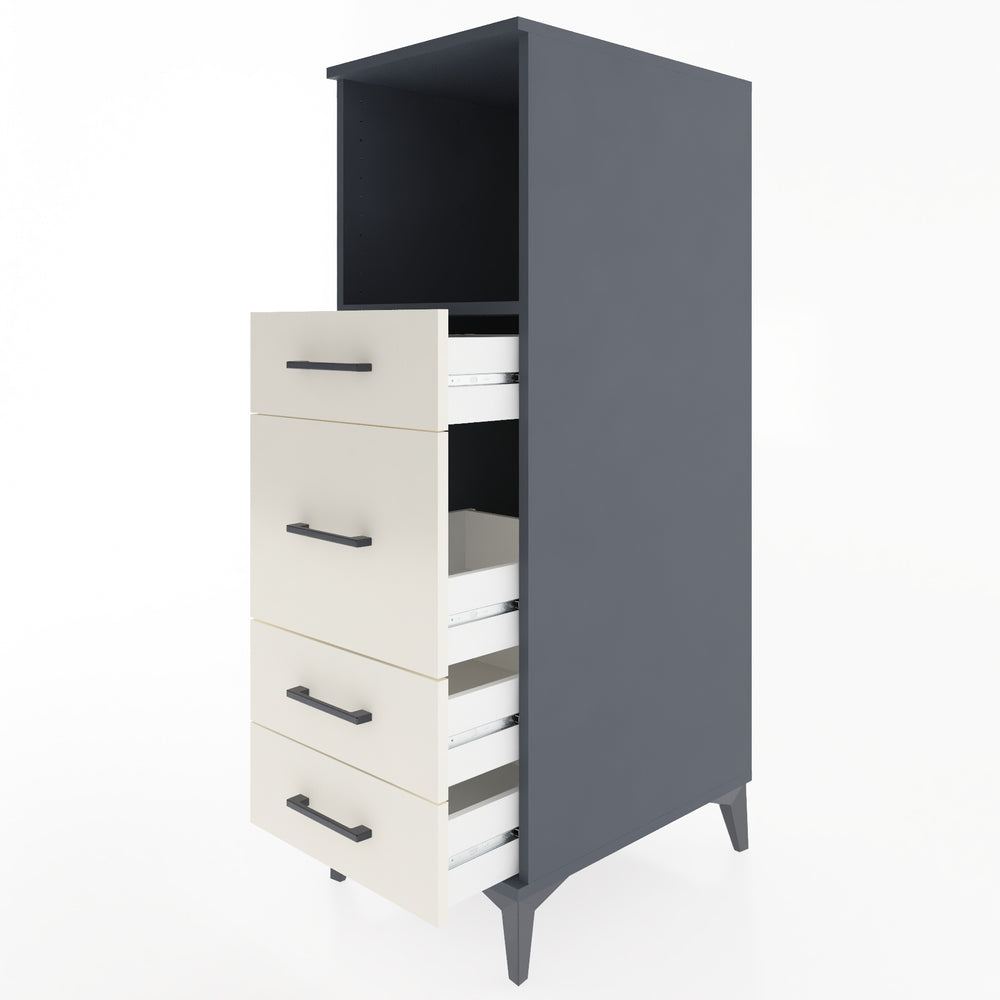 Woodntry Modular Cabinet Anthracite 44x59x122 cm with Drawers and Shelves CR83-2