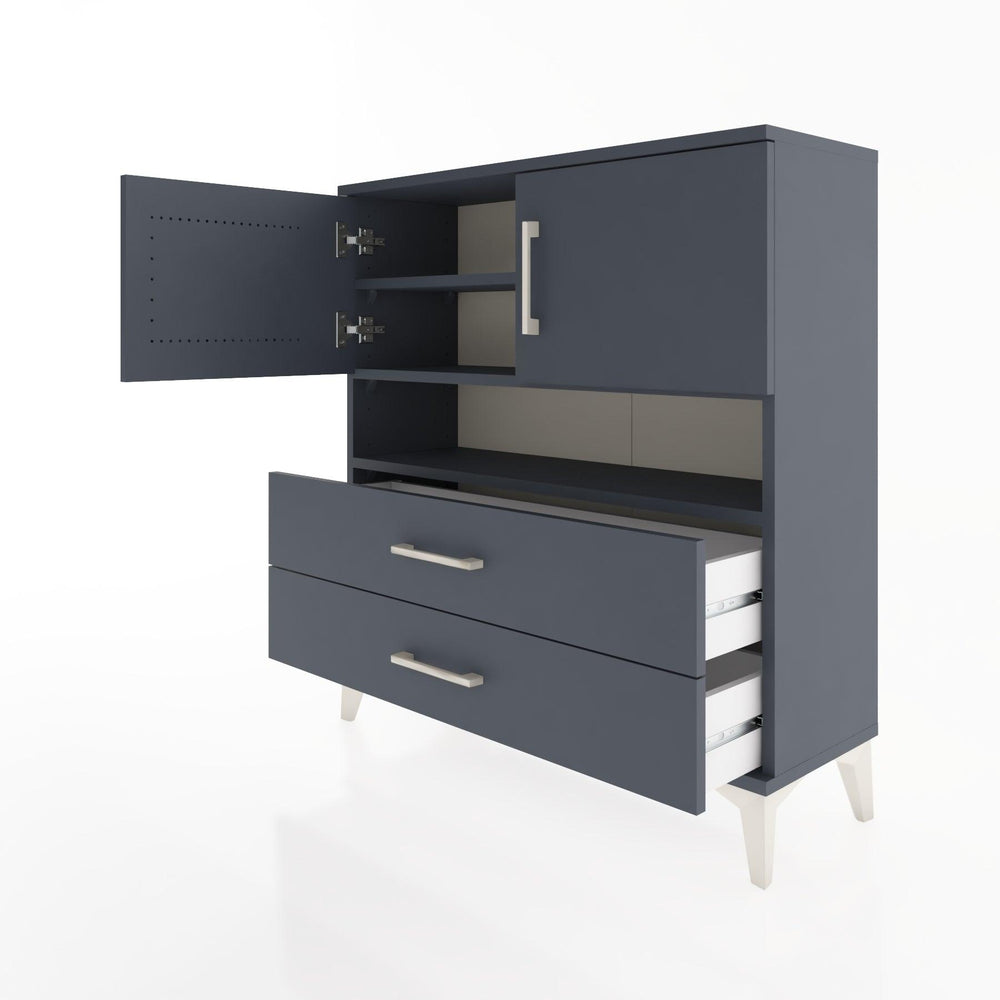 Woodntry Modüler Şifonyer Antrasit 88x30x84 cm Fonksiyonel F33-2