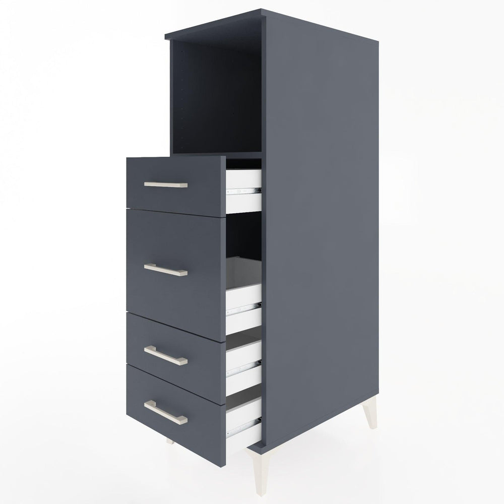 Woodntry Modular Cabinet Anthracite 44x30x122 cm with Drawers and Shelves CR83-2