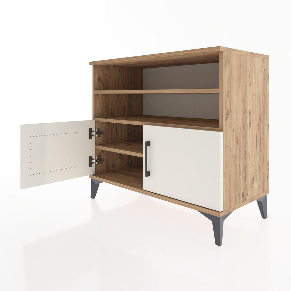 Woodntry Modüler Şifonyer Çam 88x44x68 cm Kapaklı ve Raflı KR33-3