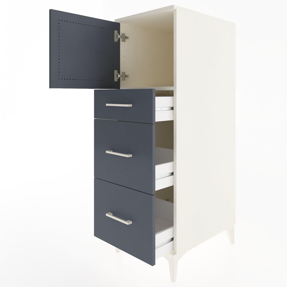 Woodntry Modular Cabinet Moonstone 44x30x122 cm with Doors and Drawers KC34-1
