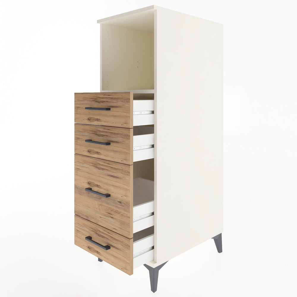 Woodntry Modular Cabinet Moonstone 44x59x122 cm with Drawers and Shelves CR84-1