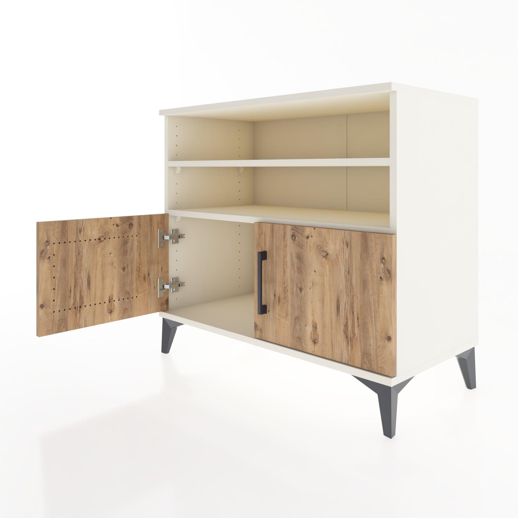 Woodntry Modüler Şifonyer Aytaşı 88x44x68 cm Kapaklı ve Raflı KR34-1