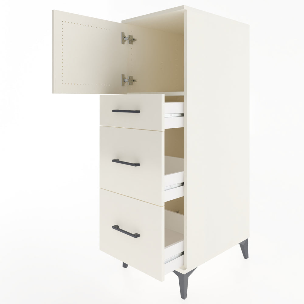 Woodntry Modüler Dolap Aytaşı 44x59x122 cm Kapaklı ve Çekmeceli KC34-1