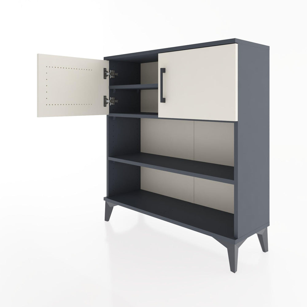 Woodntry Modüler Şifonyer Antrasit 88x30x84 cm Kapaklı ve Raflı KR34-2