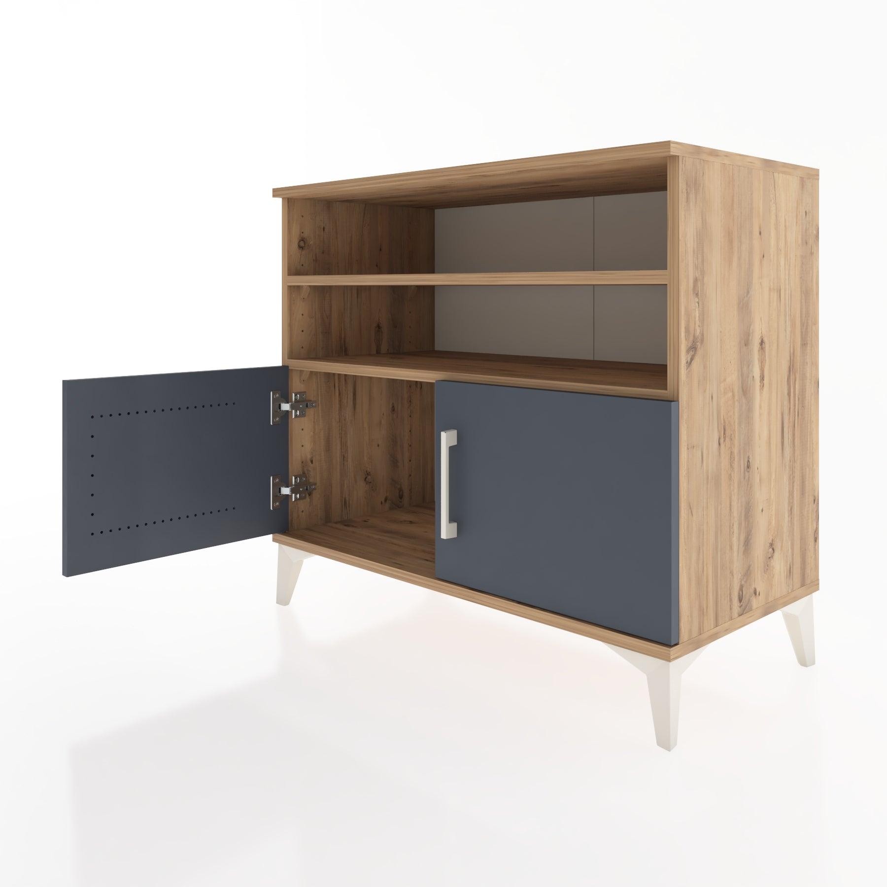 Woodntry Modüler Şifonyer Çam 88x44x68 cm Kapaklı ve Raflı KR34-3