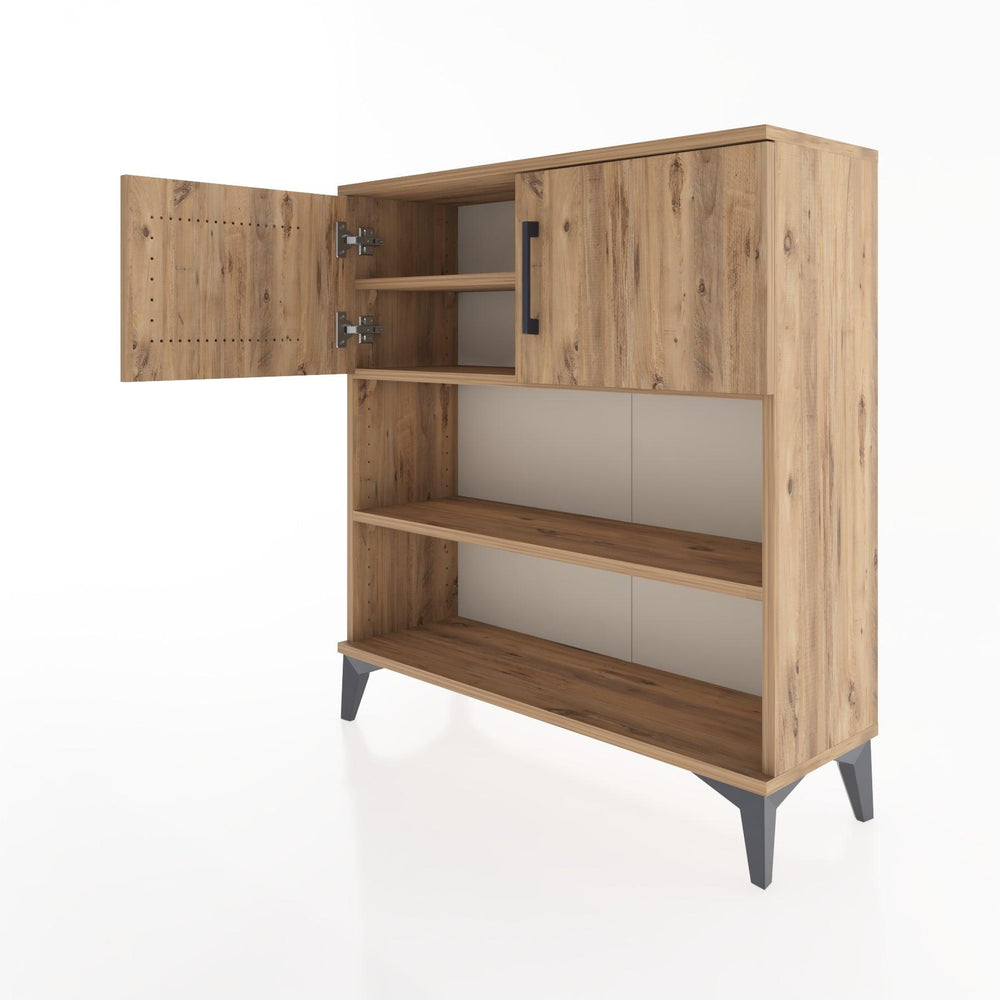 Woodntry Modüler Şifonyer Çam 88x30x84 cm Kapaklı ve Raflı KR34-3