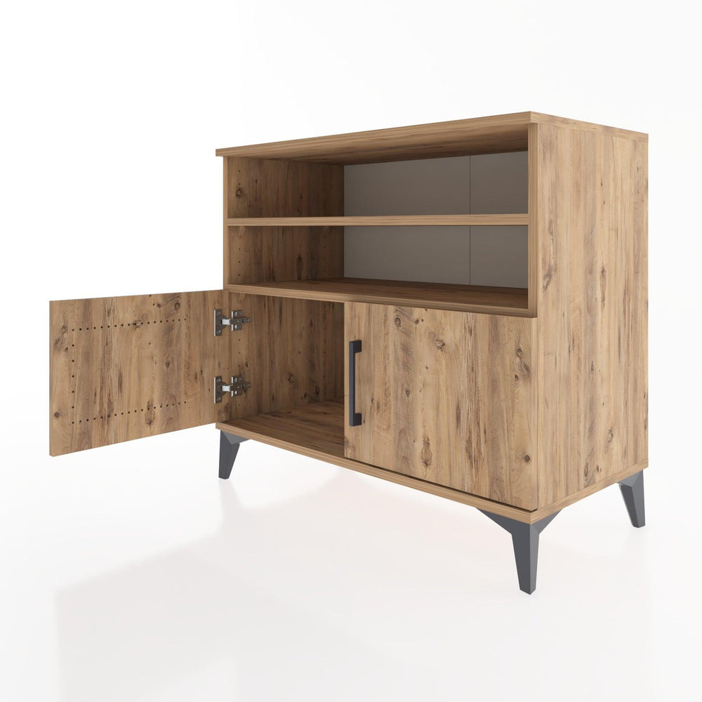 Woodntry Modüler Şifonyer Çam 88x44x68 cm Kapaklı ve Raflı KR34-3