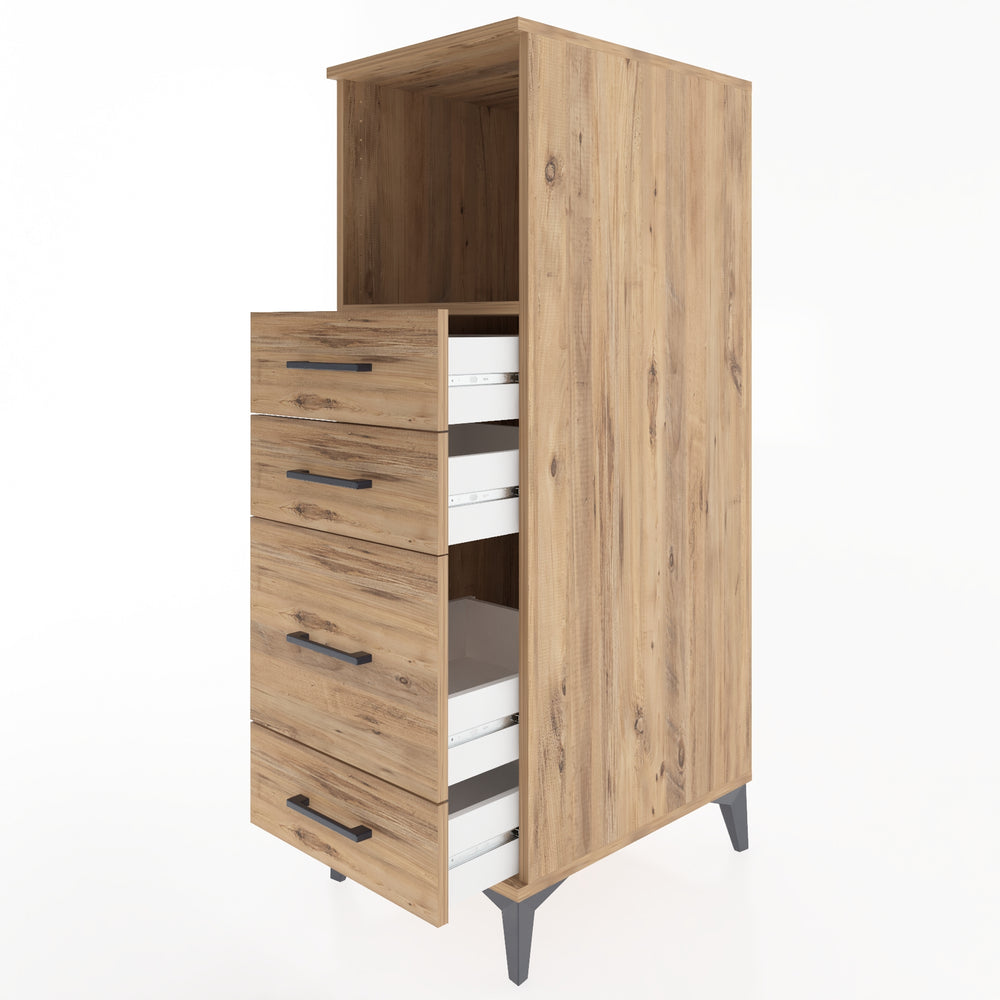 Woodntry Modular Cabinet Pine 44x59x122 cm with Drawers and Shelves CR84-3