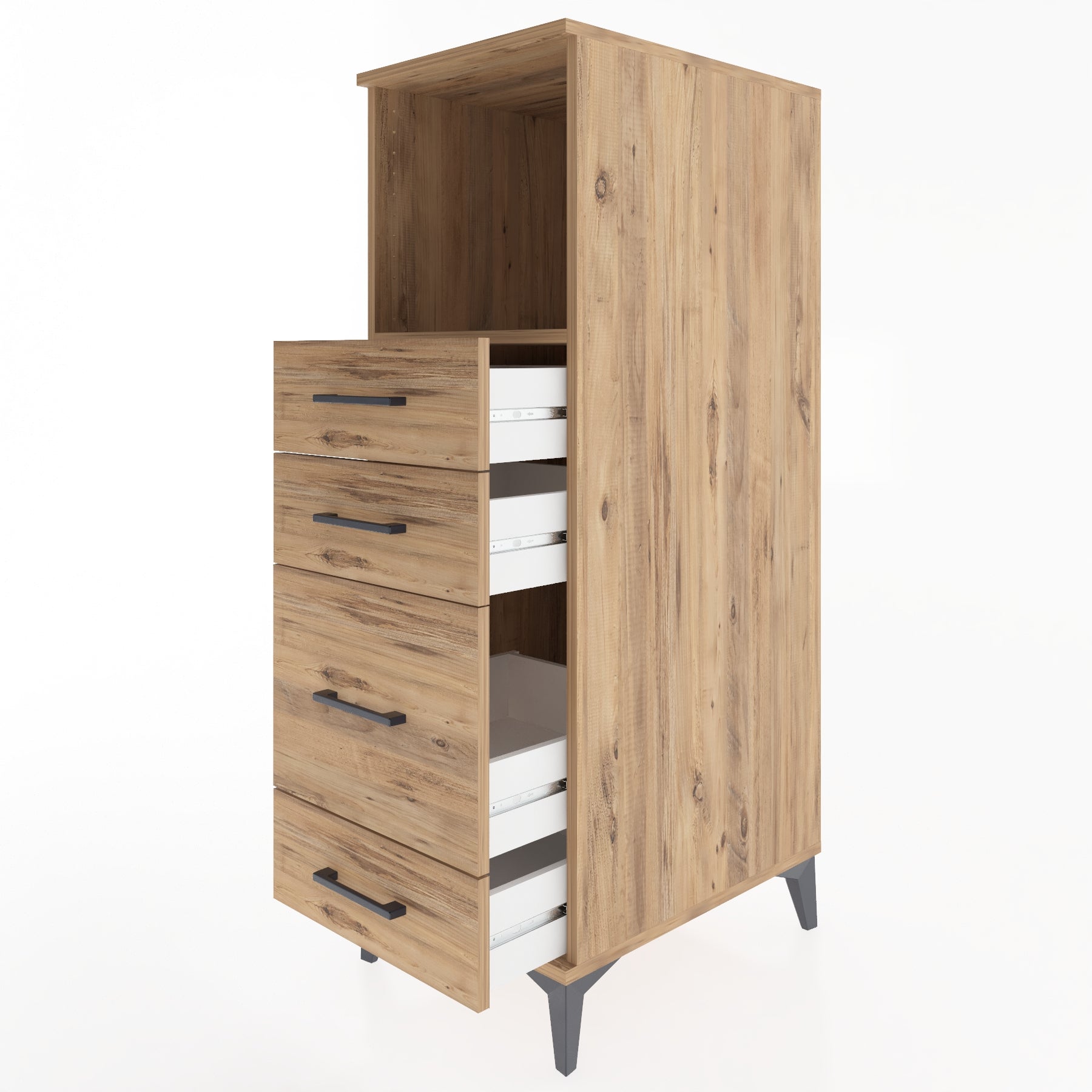 Woodntry Modular Cabinet Pine 44x59x122 cm with Drawers and Shelves CR84-3