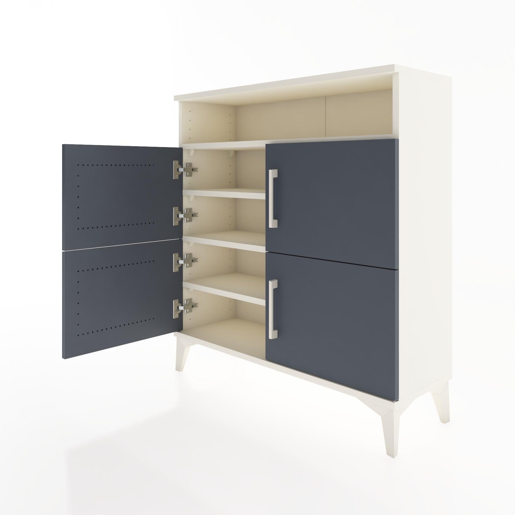 Woodntry Modular Dresser Moonstone 88x30x84 cm with Cover and Shelf KR35-1