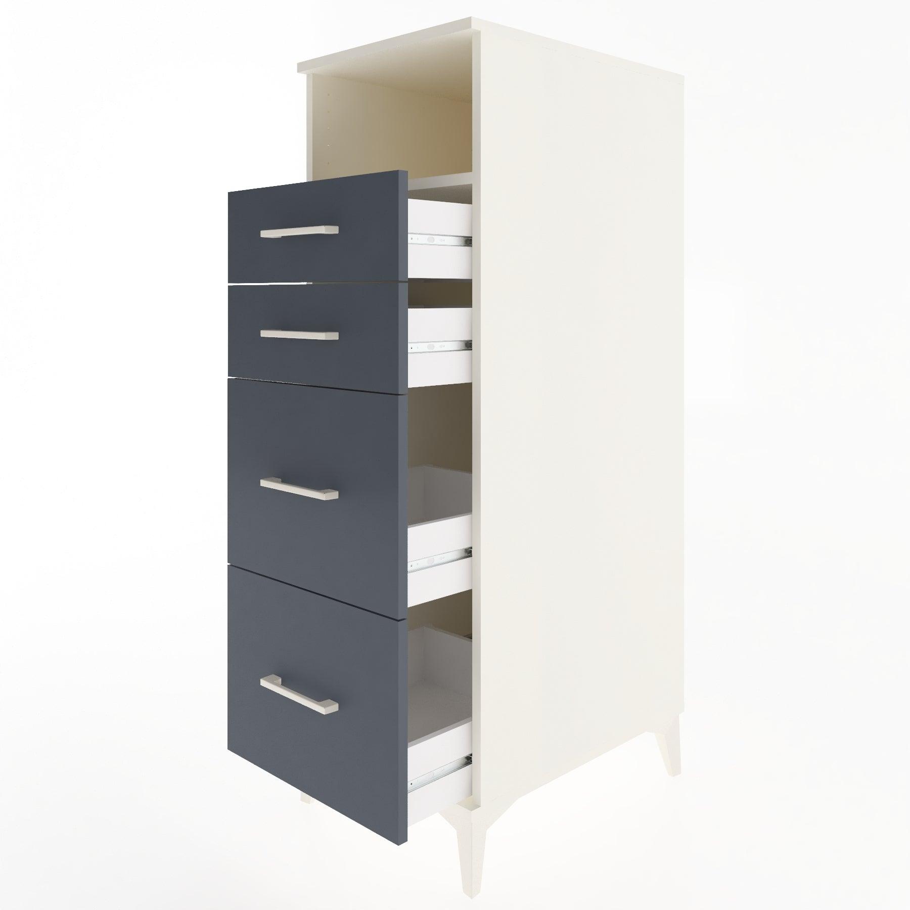 Woodntry Modular Cabinet Moonstone 44x30x122 cm with Drawers and Shelves CR35-1