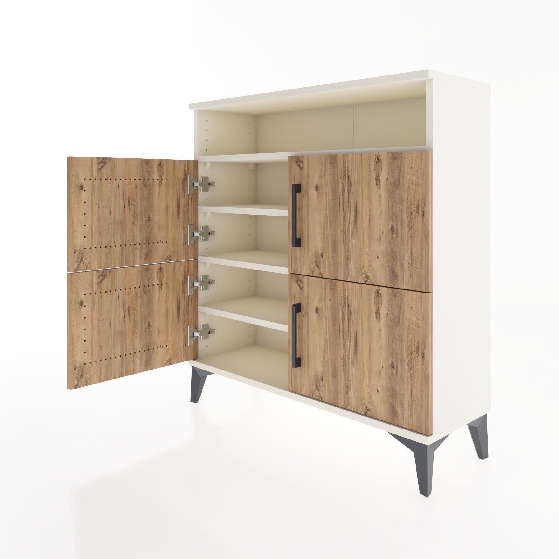 Woodntry Modular Dresser Moonstone 88x30x84 cm with Cover and Shelf KR35-1