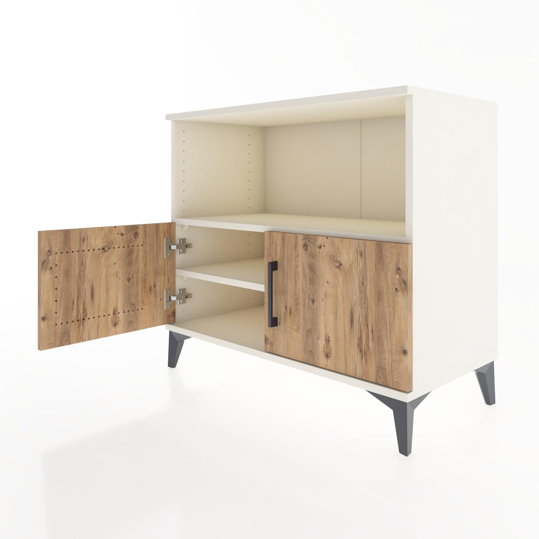 Woodntry Modüler Şifonyer Aytaşı 88x44x68 cm Kapaklı ve Raflı KR35-1