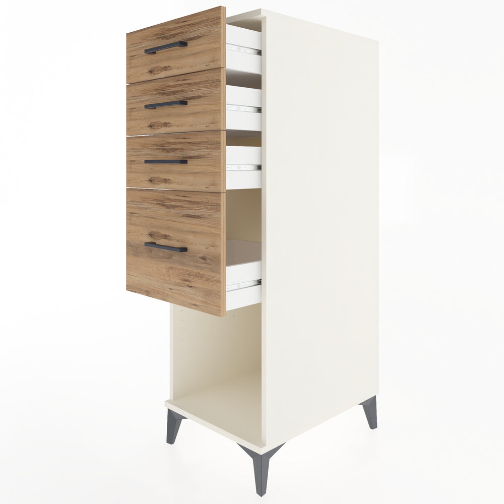 Woodntry Modular Cabinet Moonstone 44x59x122 cm with Drawers and Shelves CR85-1
