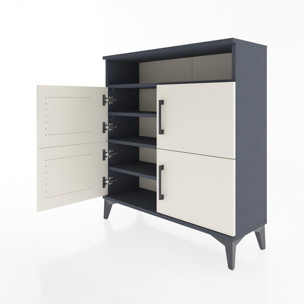 Woodntry Modular Dresser Anthracite 88x30x84 cm with Cover and Shelf KR35-2