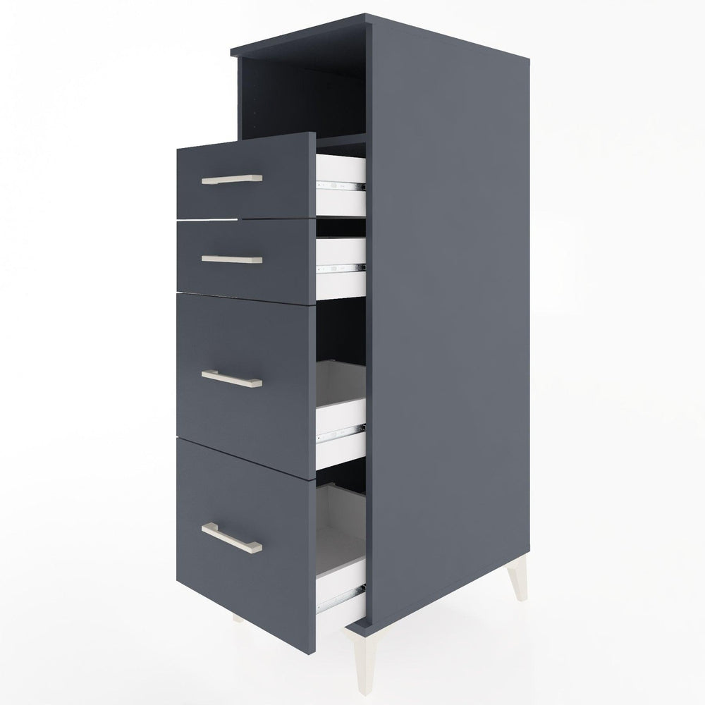 Woodntry Modular Cabinet Anthracite 44x30x122 cm with Drawers and Shelves CR35-2