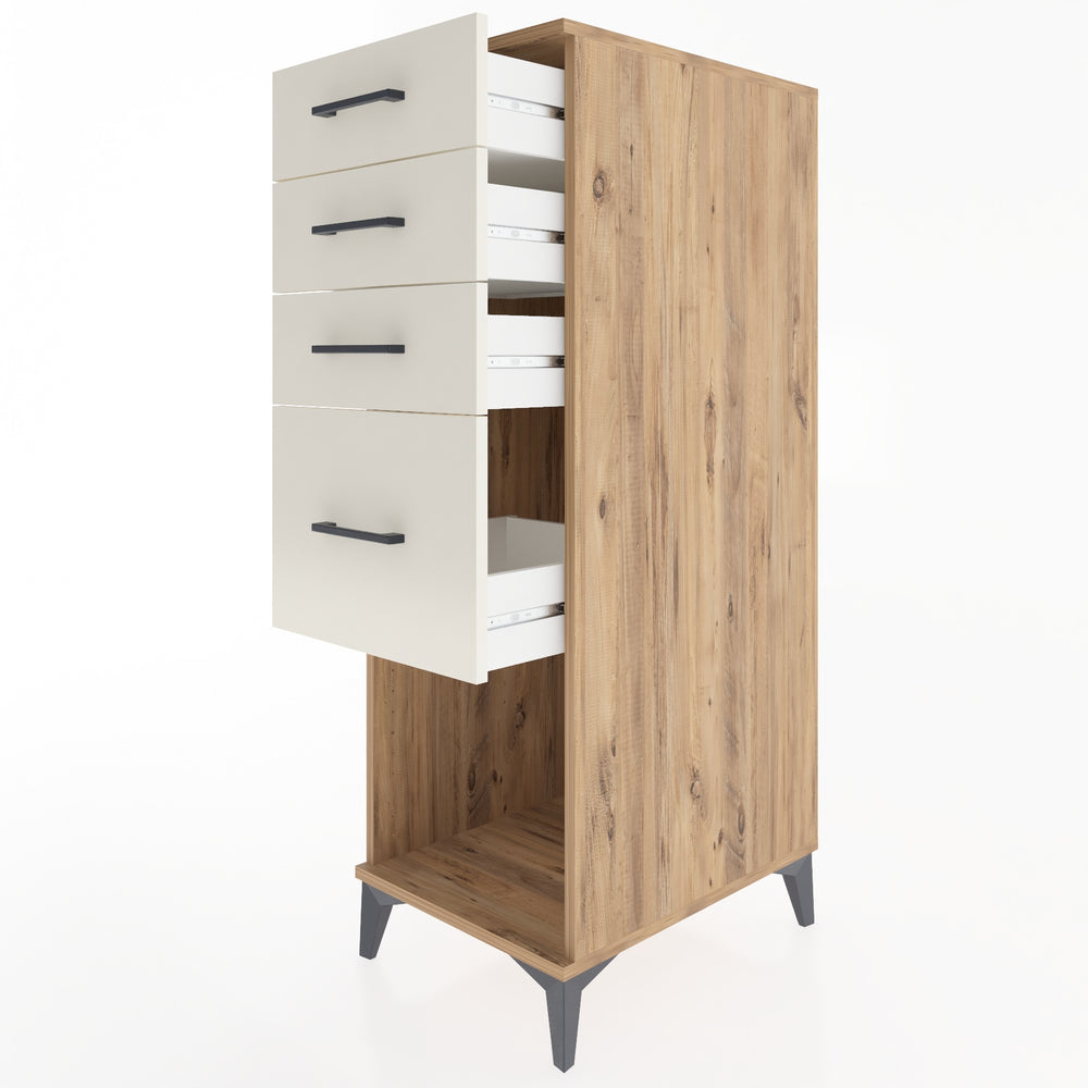 Woodntry Modular Cabinet Pine 44x59x122 cm with Drawers and Shelves CR85-3