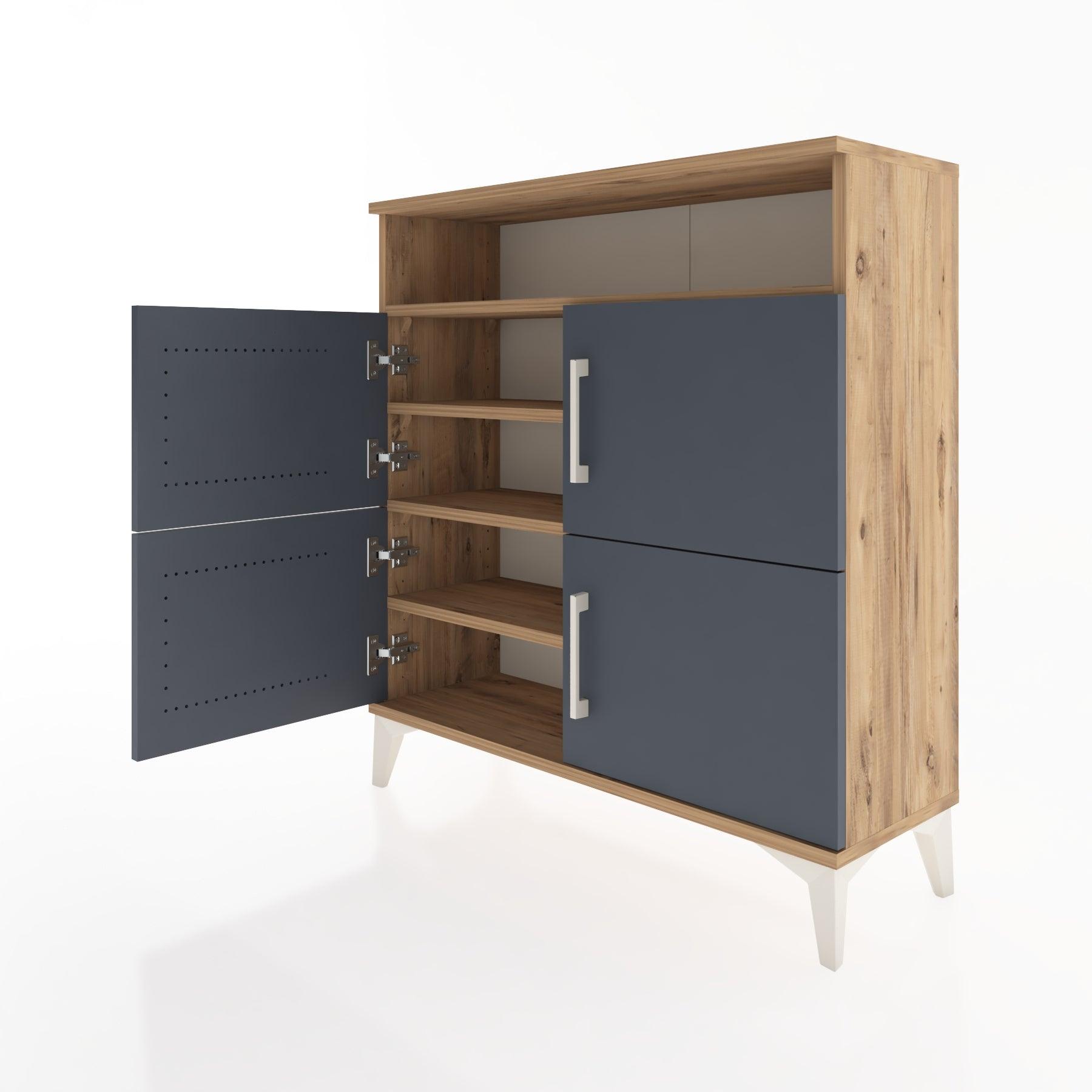 Woodntry Modular Dresser Pine 88x30x84 cm with Cover and Shelf KR35-3