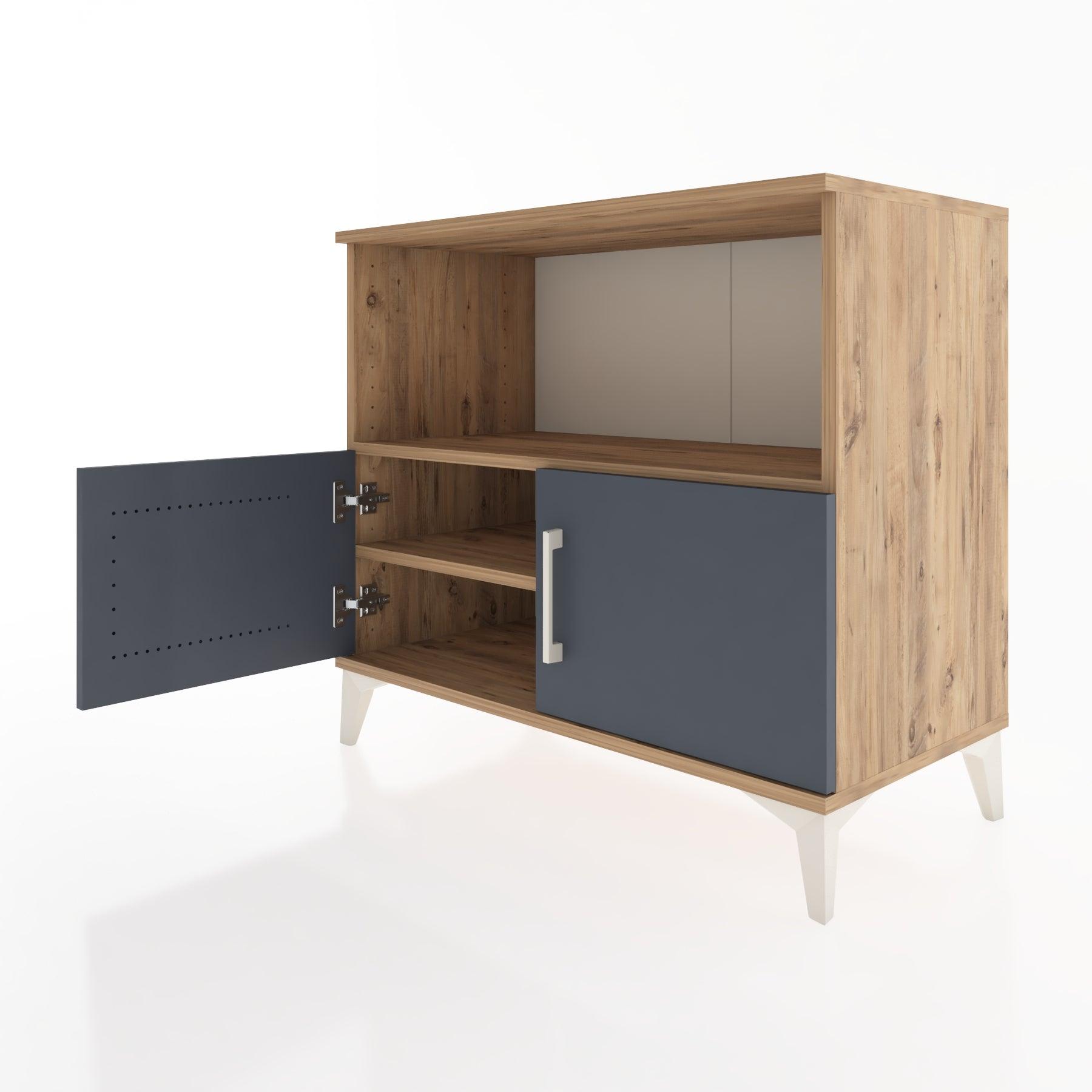 Woodntry Modüler Şifonyer Çam 88x44x68 cm Kapaklı ve Raflı KR35-3