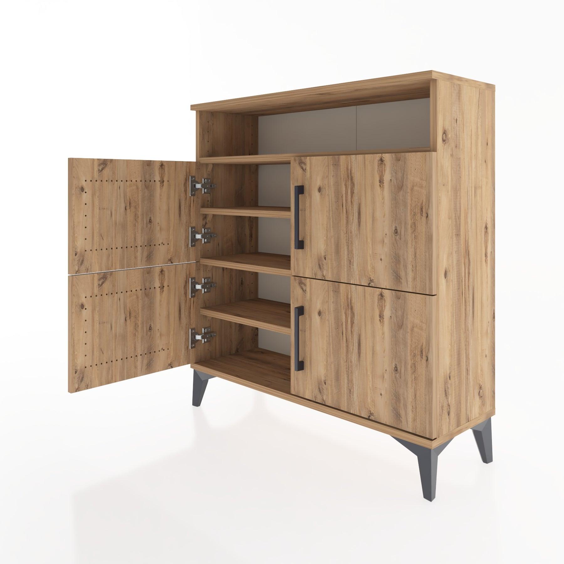 Woodntry Modular Dresser Pine 88x30x84 cm with Cover and Shelf KR35-3