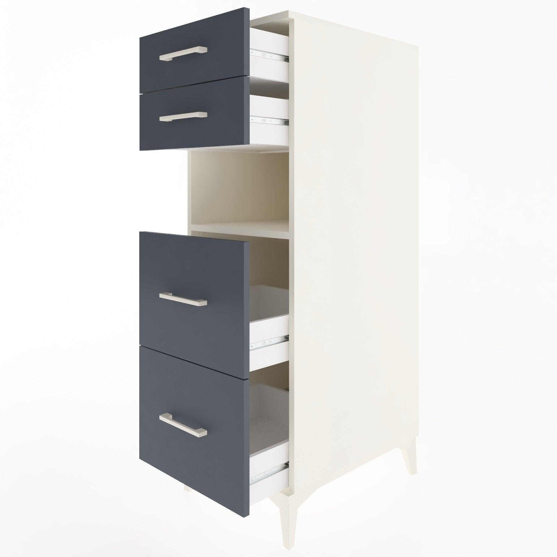 Woodntry Modular Cabinet Moonstone 44x30x122 cm with Drawers and Shelves CR36-1