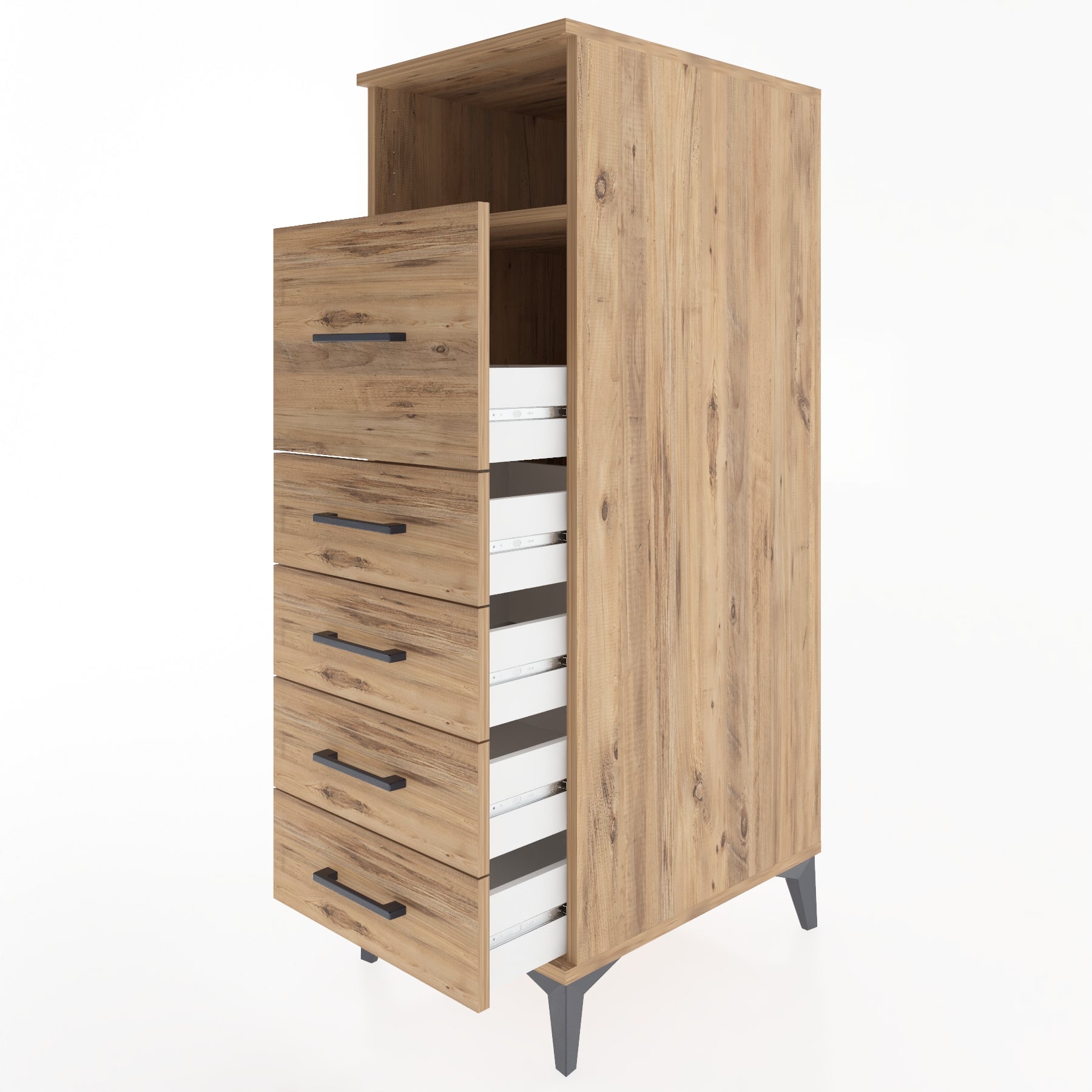 Woodntry Modular Cabinet Pine 44x59x122 cm with Drawers and Shelves CR86-3