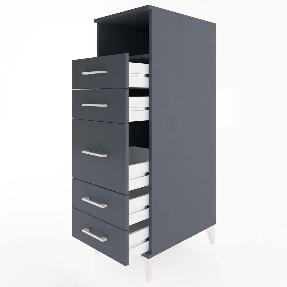 Woodntry Modular Cabinet Anthracite 44x59x122 cm with Drawers and Shelves CR87-2