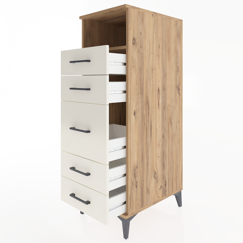 Woodntry Modular Cabinet Pine 44x59x122 cm with Drawers and Shelves CR87-3