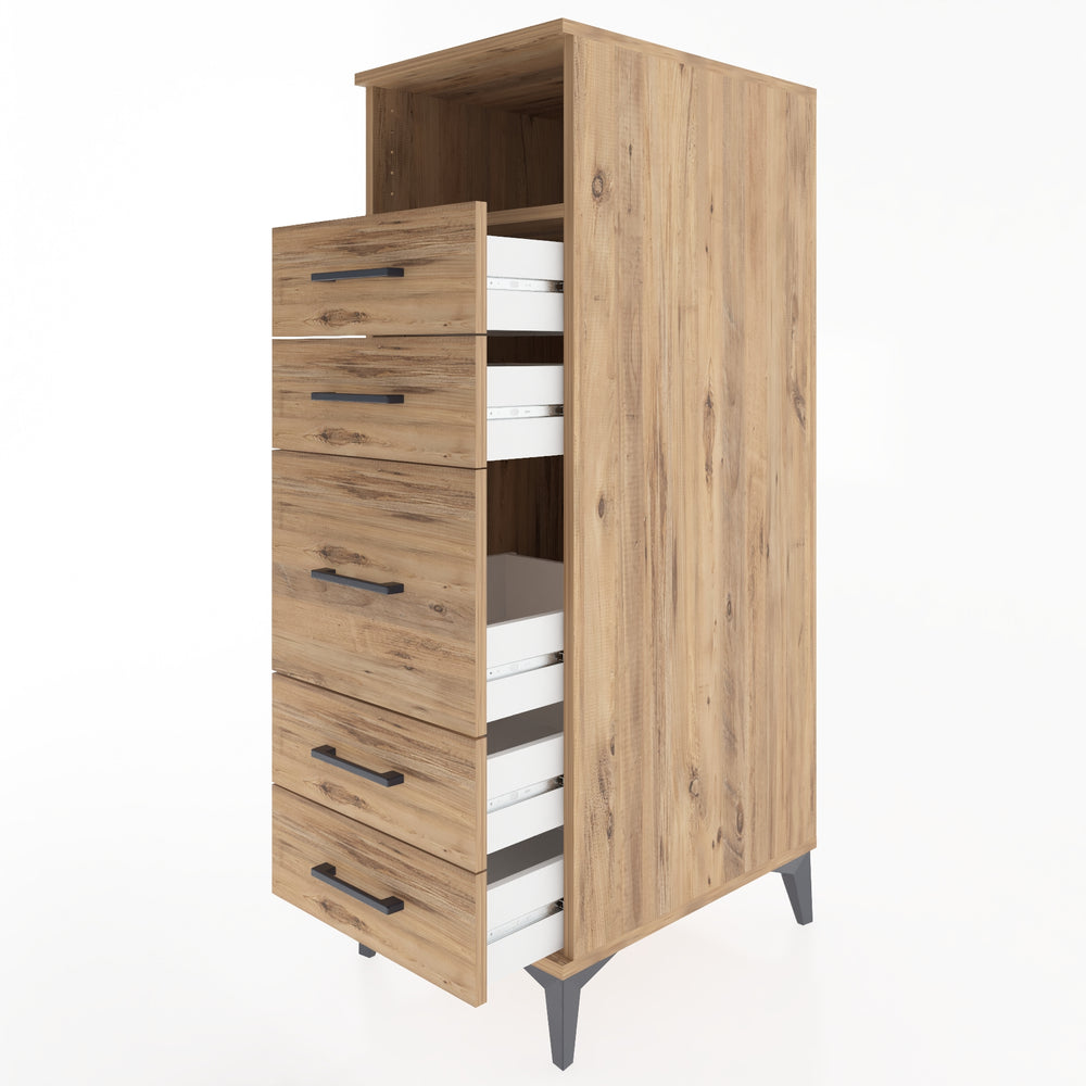Woodntry Modular Cabinet Pine 44x59x122 cm with Drawers and Shelves CR87-3