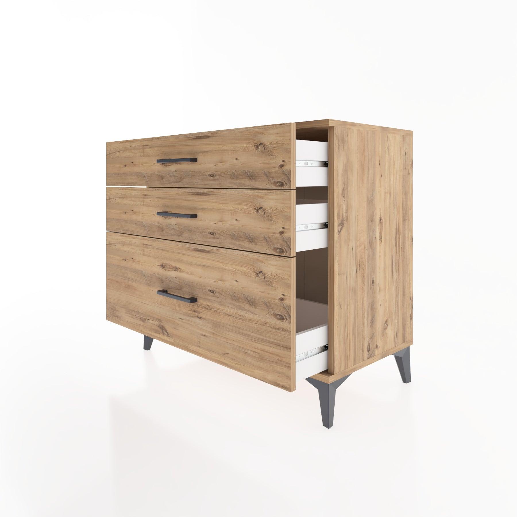 Woodntry Modüler Şifonyer Çam 88x44x68 cm Çekmeceli C37-3