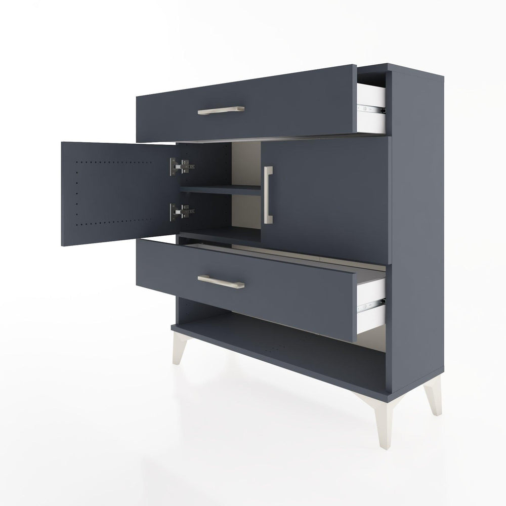 Woodntry Modüler Şifonyer Antrasit 88x30x84 cm Fonksiyonel F38-2