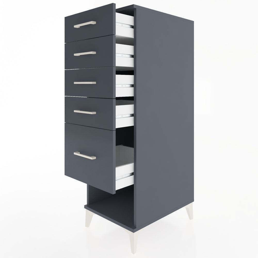 Woodntry Modular Cabinet Anthracite 44x59x122 cm with Drawers and Shelves CR88-2