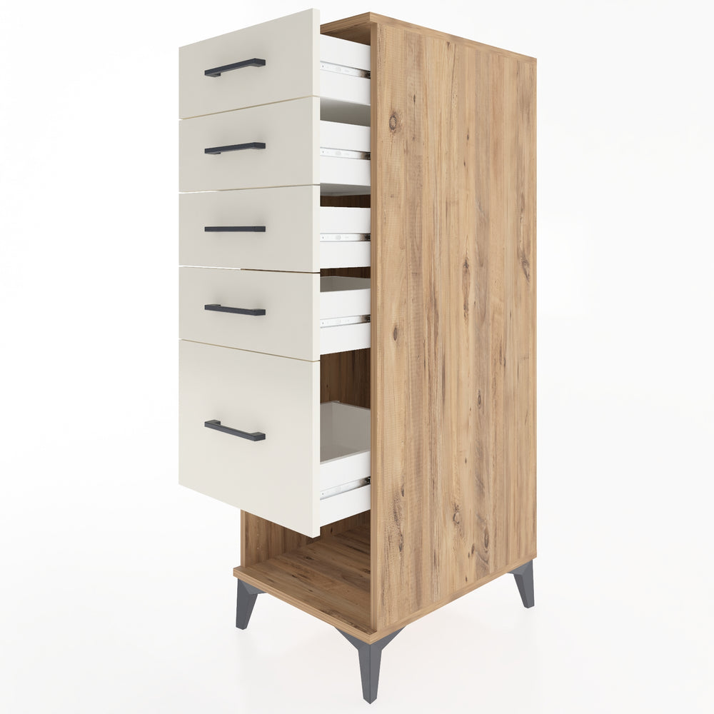 Woodntry Modular Cabinet Pine 44x59x122 cm with Drawers and Shelves CR88-3