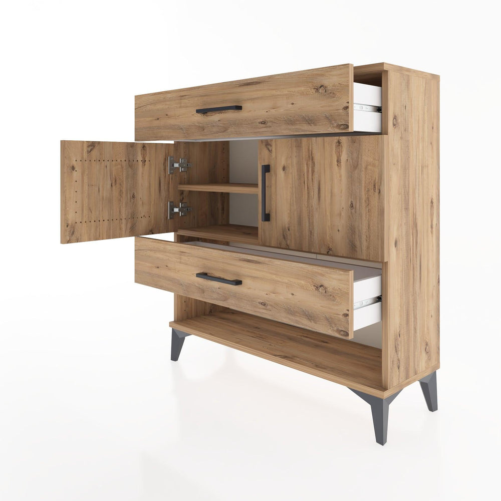 Woodntry Modüler Şifonyer Çam 88x30x84 cm Fonksiyonel F38-3