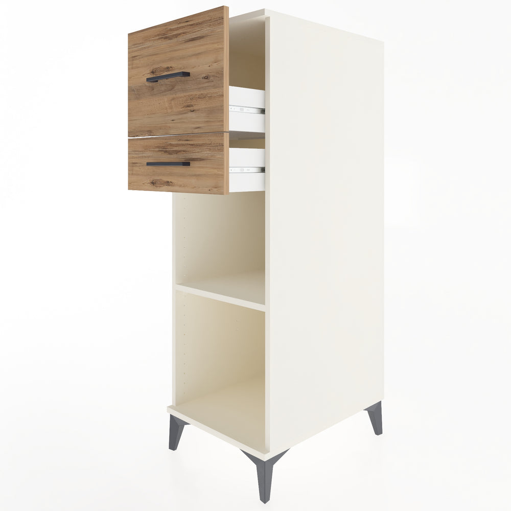 Woodntry Modular Cabinet Moonstone 44x59x122 cm with Drawers and Shelves CR89-1