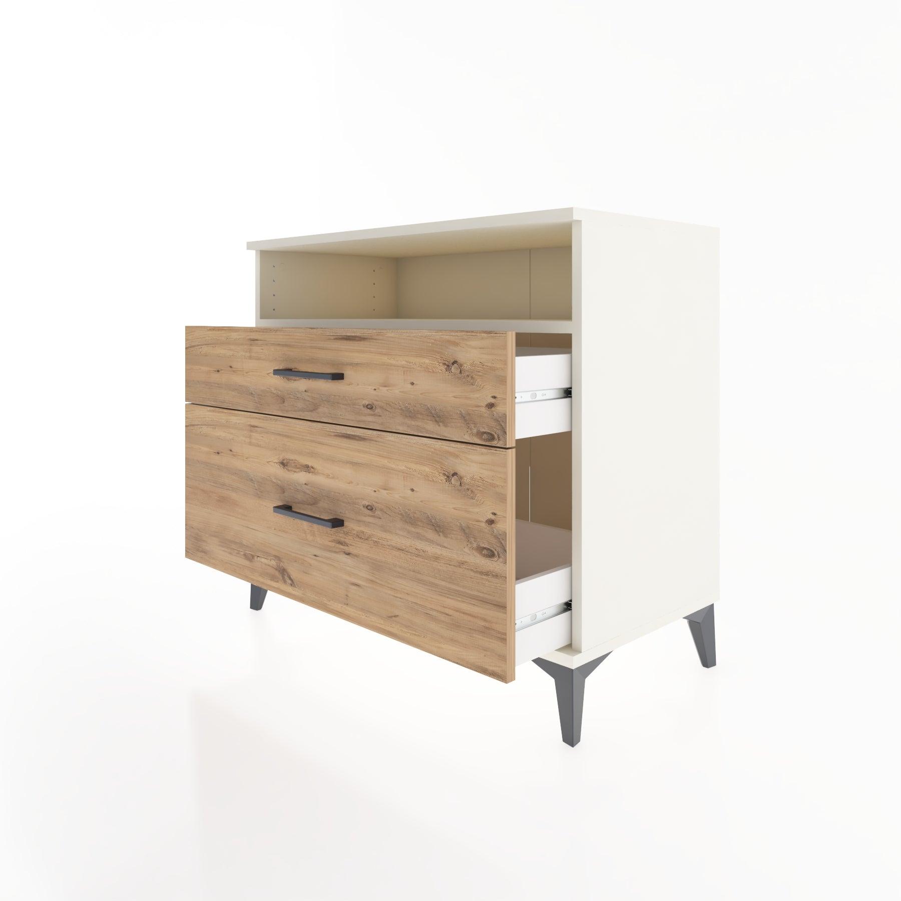 Woodntry Modüler Şifonyer Aytaşı 88x44x68 cm Çekmeceli ve Raflı CR39-1