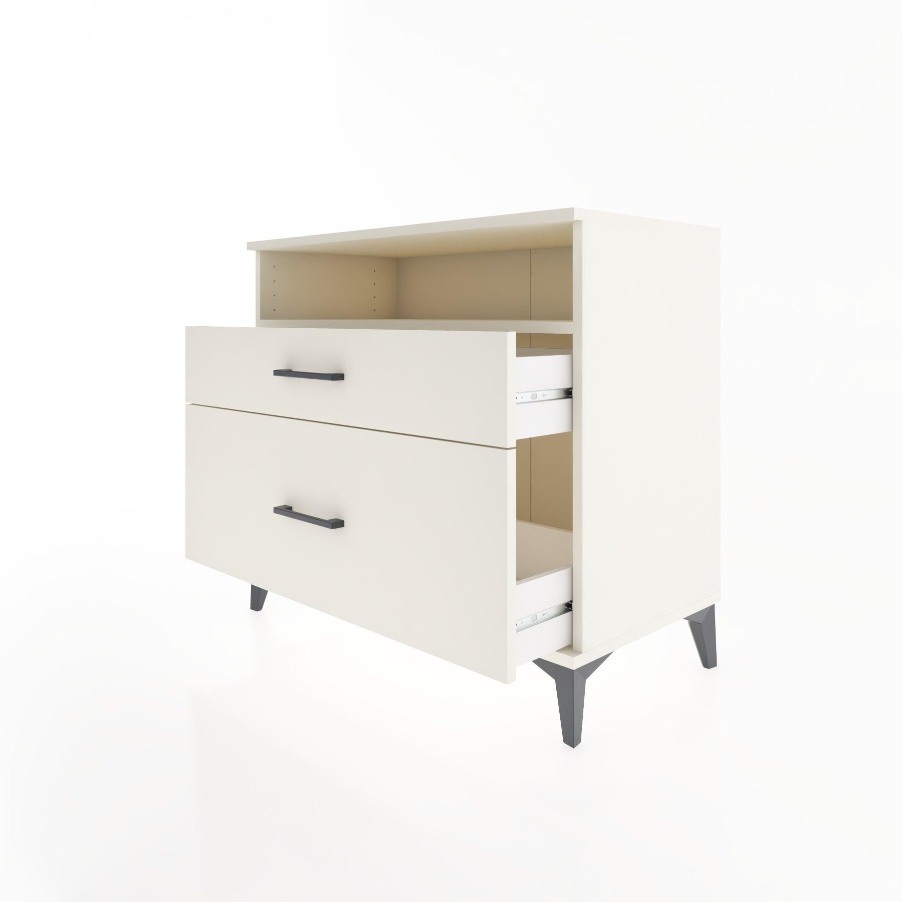 Woodntry Modüler Şifonyer Aytaşı 88x44x68 cm Çekmeceli ve Raflı CR39-1